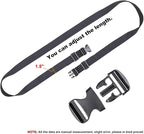 MAGARROW 1.5" Utility Luggage Straps with Buckle Adjustable, 4-Pack (Black, 1.5 in x 8 ft)