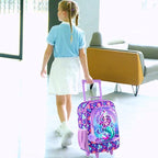 Kids Suitcase with Wheels for Girls and Boys, Rolling Carry on Luggage for Toddler Children