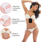 Travel Bra Wallet for Women Hidden Bra Wallet for Travel Under Clothes Secret Pouch(Black, Pink)