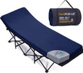 CYMULA Camping Cot Mattress 2in Memory Foam Sleeping Pad,Soft Warm Non-Slip Camping Mattress Topper with Retaining for Adults,Portable Roll up Pad for Travel（only Mattress）