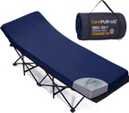 CYMULA Camping Cot Mattress 2in Memory Foam Sleeping Pad,Soft Warm Non-Slip Camping Mattress Topper with Retaining for Adults,Portable Roll up Pad for Travel（only Mattress）