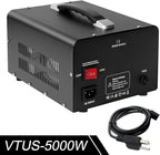 Cantonape 5000 Watt Voltage Converter Transformer - Heavy Duty Step Up/Down Convert from 110-120 Volt to 220-240 Volt and from 220-240 Volt to 110-120 Volt - Circuit Breaker Protection