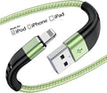 Essri 2Pack for iPhone Charger Cord 10FT, Lighting Cable 10 Feet to USB Charging Cable, Nylon Braided Charging Cord 10 Foot Compatible with iPhone 14 13 12 11 X XS XR 15 Pad -Light Green