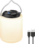 BOBKID LED Camping Lantern, Rechargeable Camping Light, 4 Modes Outdoor Flashlights Lanterns with 1000LM, Water Resistant Portable Emergency Camp Light for Hurricane Hiking Survival Kits - Black