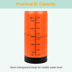 Portable Shower, 2.1Gallon (8L) &10 Spray Modes | Pressurized Beach Shower for Camping Travel & Sand, Camping Shower, Surf Shower, Portable Water Sprayer, Nylon Insulated Cover, Orange