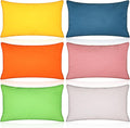Kigley 6 Pack Mini Pillows for Daycare 9.1 x 13.8'' Small Travel Soft Breathable Cotton Pillow for Kids School Nap Travel Pet Neck Lumbar Purse Insert (Light Color)