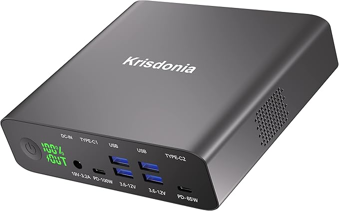 PD 100W USB-C Power Bank, 32000mAh Portable Laptop Charger [PD 3.0 100W & 65W Dual Type-C Ports + QC 3.0 Four Ports] for MacBook, Dell, HP, iPhone, Samsung, Switch and More
