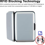 Credit Card Holder Small RFID Blocking Wallet Business Metal Slim Mini Aluminum Hard Case for Women Men