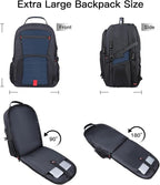 ANTERK Laptop Backpack, 18.4 Inch Laptop Backpacks for Men Women, 55L Anti Theft Water Resistant College Bussiness TSA Airline Approved Work Computer Backpack, Blue