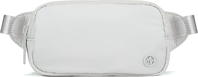 Pander Mini Belt Bag – Ultra Compact, Fits 6.7” Phone, Lipstick, Earbuds, Essentials, Small Crossbody Waist Purse, Pale Grey