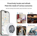 Mini GPS Tracker for Vehicles, Smart Tag Tracking Device, Key Finder Locator with Sound, Car Tracker No Subscription Work with Find My(iOS Only) for Kids, Dogs, Key, Luggage (White)