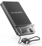 Qi2 Magnetic Portable Charger 10000mAh, 15W Wireless & 22.5W USB-C Fast Charger with Stand & LED Display, for iPhone 17/16/15/14,Grey