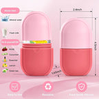 Ice Roller for Face and Eye, Ice Face Roller, Aesthetic Skin Care Tools Gifts for Women Cute Preppy Stuff,Silicone Ice Mold for Beauty(Pink)