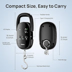 Meilen Luggage Weight Scale, 110LB/50KG Digital Fishing Scale with Portable Hanging, Suitcase Baggage Scale with Hook, Type-C Charging, LED Screen, Black (1)