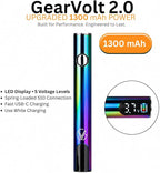 Next-Gen Battery – Updated Design 2026, 1300 mAh, USB-C Fast Charging, LED Display, 5 Voltage Modes – Precision Performance for Every Task – (RAINBOW)