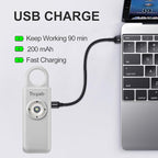 Thopeb– Personal Safety Alarm for Women–135dB Siren, Strobe Light and Rechargeable - Safety Alarm Keychain for Women (Metallic Silver)