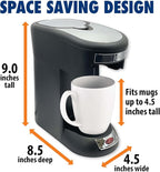 Café Valet Single Serve Coffee Maker, Brews 10 Ounces of Coffee or Hot Water, Compatible with Café Valet Coffee Packs