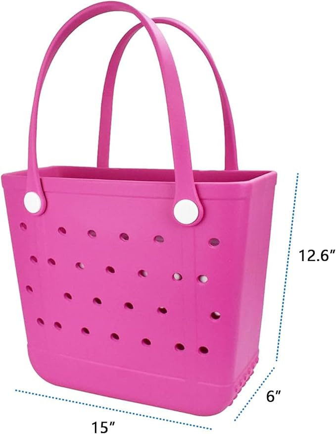 Lightweight Extra large Rubber Beach Bag Small mini Tote Bag for Gym Waterproof medium Open Handbag for Pool Sports