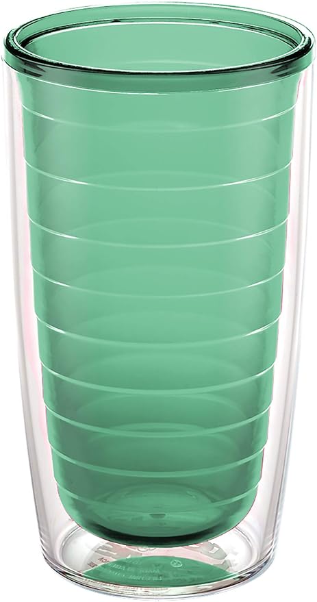 Tervis Clear & Colorful Tabletop Made in USA Double Walled Insulated Tumbler Travel Cup Keeps Drinks Cold & Hot, 16oz, Mangrove Green