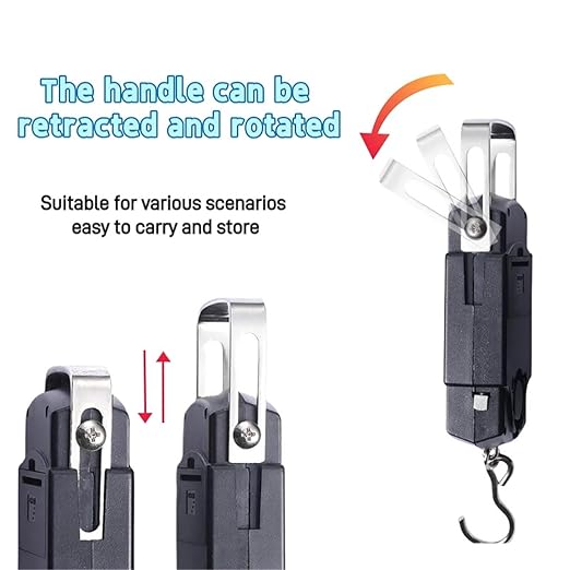 Luggage Weight Scale, 2pcs Hanging Scale Digital Electronic Fishing Hook 50kg with Backlit Display and Tape Measure,for Travel