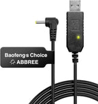 BaoFeng 2.5mm USB Charger Cable with Indicator Light UV-5R AR-152 UV-82 3800mAh Battery UV-S9/9S Two Way Radio (1)
