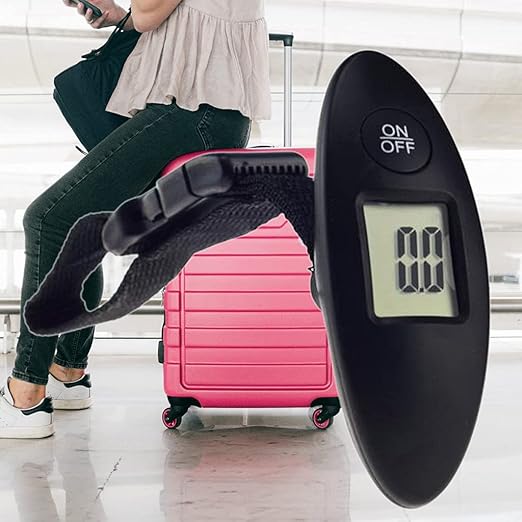 Luggage Scale Digital Portable Handheld Suitcase Weight Travel with Rubber Paint LCD Display Household Outdoor