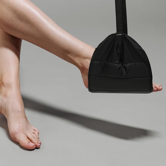 HOMSFOU Portable Airplane Footrest Hammock Leg Support for Comfortable Travel Ergonomic Design for Improved Circulation for Airplane Trips and Long Flights