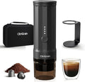 Portable Espresso Machine, Travel Coffee Maker with Carrying Bag and Stand, Fast Charging Espresso Maker with Self-Heating for Ground Coffee & NS Capsules, for Camping, RV, Hiking, Office