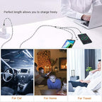 Multi Charging Cable, 5ft 3Pack Multi Charger Cable Nylon Braided Multiple USB Universal 3 in 1 Charging Cord Adapter with Type-C, Micro USB Port Connectors for Cell Phones and More