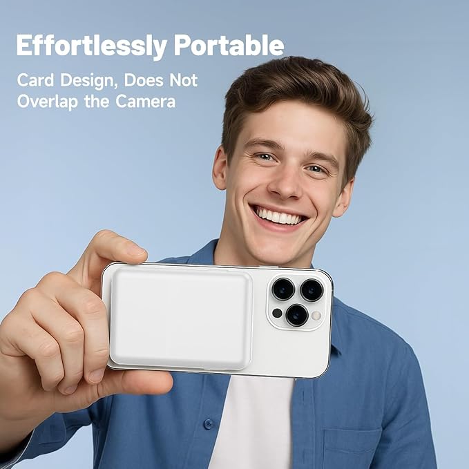 for Magsafe Power Bank, 10000mAh Magnetic Power Bank with USB-C Cable and PD 20W USB C Fast Charging LED Display, Wireless Portable Charger for iPhone 17/16/15/14/13/12/Pro/Pro Max
