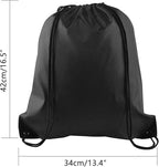 PLULON 25 Pcs Black Drawstring Bags Bulk, Black Drawstring Backpack Bulk String Backpack Cinch Sack Pull Sport Gym Backpack Bags for Yoga Traveling Outdoor Sports