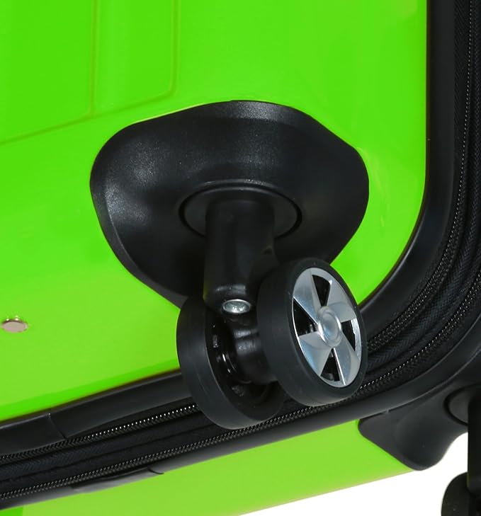 World Traveler VentureX Airline Approved 20-Inch Carry-On Luggage – Lightweight Hardside Polycarbonate Suitcase with Spinner Wheels - Contour Apple Green