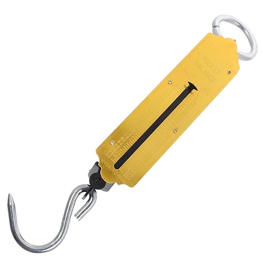LIFKOME 2pcs Mechanical Hanging Weight Scale with Spring Balance 100kg Portable Handheld Hook Scale for Luggage, Fishing, Farming and Kitchen Use