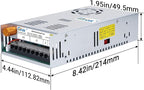 DROK 60V Power Supply, AC 110V 220V to DC 0-60V 8A 480W Buck Converter, Adjustable Variable LED Adapter Regulated 5V 12V 24V 30V 36V 48V 60Volt Transformer 3A 5A 8Amp Charger for Lab CCTV
