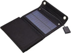 25W Portable Solar Panel Charger Output 15W 5V 1.5A 2USB, Foldable Solar Panel Charger for Laptops Phones,Mini Fans,Ipads,with a USB Extension Cable (Black)