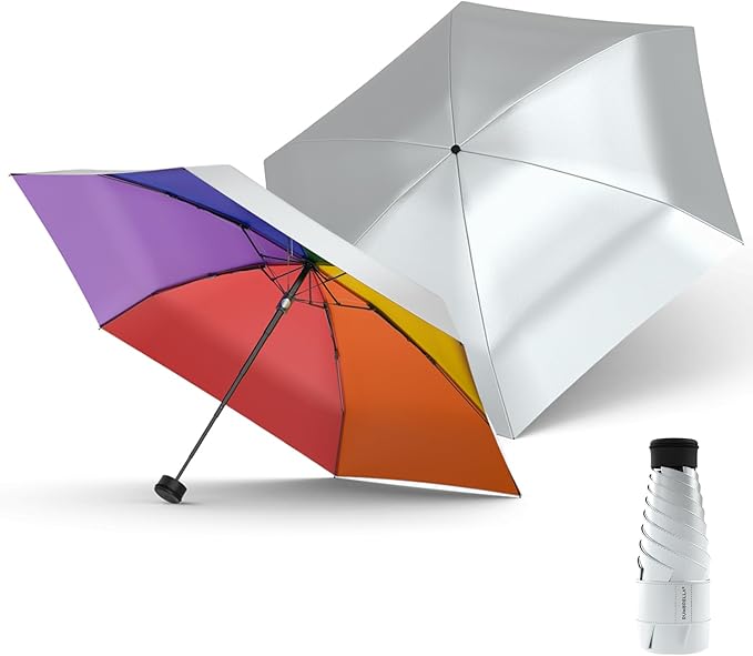 RUMBRELLA Mini Teflon Purse Umbrella With 99% UV Protection for Travel