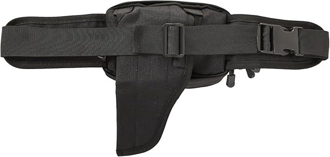 Concealed Carry Fanny Pack for Men and Women CCW Drop Down Holster Waist Bag Tactical EDC Pistol Pouch for Running and Hiking, Black