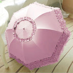 URAWESO Vintage Lace Parasol Gothic Lolita Umbrella UV Sun Protection Witch Cosplay Photoshoot Props Party Decoration