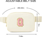 Gitus Personalized Gifts Birthday Gifts for Girls Fanny Pack Cross Body Bags with Initial Letter Preppy Stuff Gifts for Her Girlfriend Wife Sister Friends Mom (Ivory-Q)