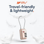 TSA Accepted Luggage Travel Lock, Set-Your-Own Combination Lock for School Gym Locker, Luggage Suitcase Baggage Locks, Filing Cabinets, Toolbox, Case (Titanium, 4 Pack)