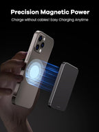 【Titanium Body & Ultra-Slim 0.3-Inch Design】 5000mAh Magnetic Power Bank with Titanium Body, Lightweight & Portable, Easy to Carry for Daily Use, Travel, and Emergencies