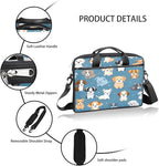 Laptop Shoulder Bag for Women Men, Waterproof Computer Case Messenger Bag Briefcase for Business Office Travel