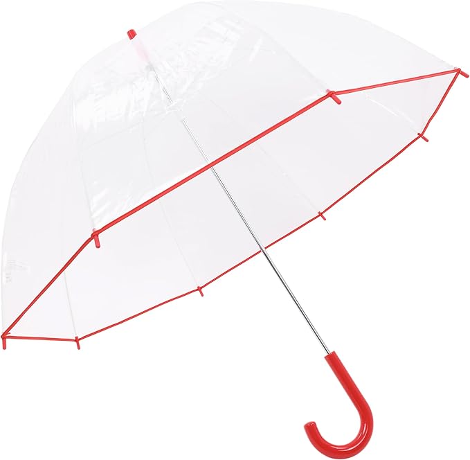 Capelli New York Adult Umbrella, Clear Umbrella for Rainy Days, Travel Essentials, Must-Have College Dorm Essentials