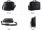 Mysa LIFESTYLE Vegan Leather Messenger Crossbody Shoulder Briefcase Bag for Office Work Fit 14.5" Computer Laptop Men Women