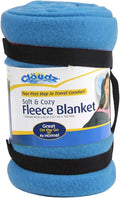 Cloudz Cozy Fleece Airplane Travel Blanket for Your Flight, Car, Camping, Home or Comforting Warmth Anywhere! - Sky Blue