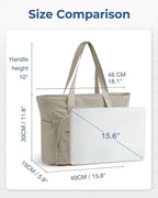 BAGSMART Tote Bag for Women, Tote Bag with Zipper Work Tote with Compartments Nurse Shoulder Hanbag for Travel, Gym