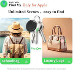 Smart Tag Tracking DeviceTracker Tags, Key Finder Locator with Sound, with Find My(iOS Only), Key Finder Locator with Sound for Luggage, Pet, Wallet, Phone, Kids (Black)
