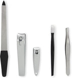 Amazon Basics 5-Piece Nail Care Grooming Kit, Manicure Pedicure Set with Nail Clippers