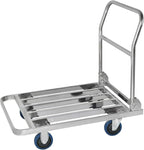 Heavy Duty Foldable Platform Truck Cart - Stainless Steel Utility Trolley for Moving, Luggage Transport, and Easy Storage 60 * 90