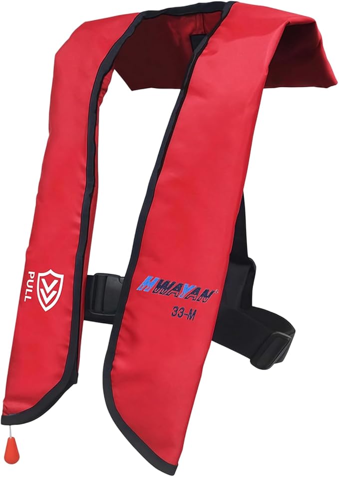 Manual Inflatable Life Jacket| Inflatable PFD Vest Adult| Life Vest for Adults| Outdoor Water Sports| Supports up to 330 lbs|33g of Carbon Dioxide Cylinder